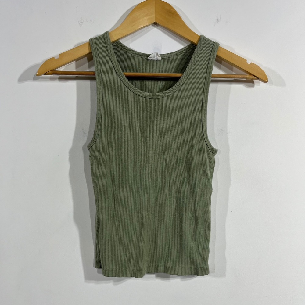 Wilfred Free Granola Earth Tones Layering Ribbed Tank Top Womens Small Preppy